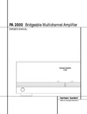 Harman Kardon PA-2000 Amplifier Owners Manual