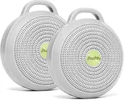 Yogasleep Hushh Portable White Noise Machine for Baby | 3 Soothing, Natural Sounds with Volume Control | Compact for On-the-Go Use & Travel | USB Rechargeable | Baby-Safe Clip & Child Lock | 2-Pack