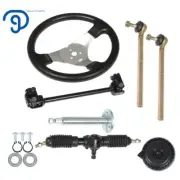 11.8'' 300mm Steering Wheel Steel Kit Gear Rack Pinion For 110cc Go Kart New