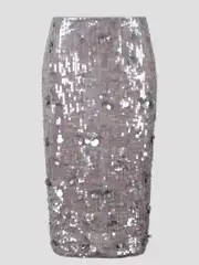[P.A.R.O.S.H.] P. A.R. O.S. H.-Midi Skirts Grey-Donna M