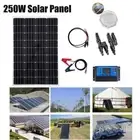 250W 12V Solar Panel Complete Kit Mono Caravan Camping Charging PWM Regulator AU
