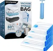 [Misitti] 12-Pack Vacuum Storage Bags with Hand Pump – Multi-Size Bundle (2 Jumbo/3 Large/3 Medium/3 Small) for Compact Storage of Comforters, Blankets & Clothes