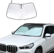 Car Windshield Sun Shade Compatible with BMW X1 U11 /iX1/X2/iX2 2023 2024 Sunshade Foldable UV Reflector Auto Window Sunshade Visor Shield Cover,Front Glass Sunshade，1Piece (Style A)