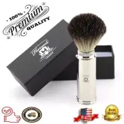 MEN'S SHAVING BRUSH BEST TRAVEL SHAVING BRUSH -100% BADGER HAIR MADE IN ENGLAND