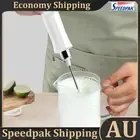 USB Electric Milk Frother 3 Whisk Coffee Foamer Handheld Egg Mixer (White) AU