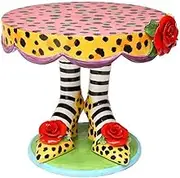Appletree 10-Inch Sugar High Social by Babs Ceramic Cake Stand,Pink