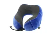 Milleni Memory Foam Comfort Ergonomic Air Travel Neck Pillow Neck Support Flight - Blue