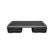 Aerobic Step - Black Grey 110cm*40cm Cardio Exercise Stepper - 6 Black Riser