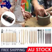 30Pcs Clay Sculpting Carving Pottery Tool Set Bag Kit Modelling DIY LOVE OZ