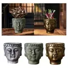 Buddha Head Planter Plant Flower Container Buddha Statue Creative Collectible