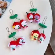 My Melody Plush Doll Cherry Custome Brooch Pin Keychain Badge Cosplay Pendant