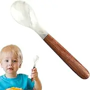 Caviar Spoons, Fruit Cake Fork, Shell Spoons Wood Handle Mother of Pearl for Caviar Serving Egg Serving Catering Deroration