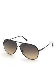 Tom Ford Pilot Sunglasses Black & Brown Alec FT0824