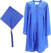 [GALPADA] Adjustable Cap Set for 2024 Graduation Kids Cap and Gown Matching Zipper Tassel Charm