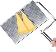 Stainless Steel Cheese Slicer with Accurate Size Scale, Wire Cheese Slicer for Cheese Butter, Equipped with 5 Replaceable Cheese Slicer Wires