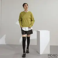 在飛比找momo購物網優惠-【MO-BO】MIT抗菌立體反摺寬袖上衣