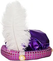 Aladdin Hat Men, Aladdin Sultan Turban with Feather and Pearl, Aladdin Sultan Turban, Aladdin Costume Hat, Adult Arabian Aladdin Prince hat Costume for Kids