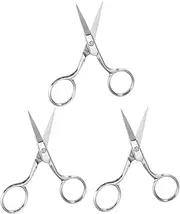 3pcs Eyebrow Scissors Mini Scissors Eye Brow Trimmer Brow Trimmer Portable Scissor Stainless Steel