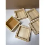 樺木貼皮正方形收納盒