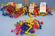 Set 5 Berwick Gift Ribbon Bows NEW Curl Swirl Curling Ribbon Blue Red & Yellow