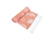 J.Elliot Home Pineapple Turkish Towel 90x180cm Tangerine & White Home Decor