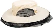 Abaodam Multipurpose Mosquito Protection Hat for Outdoor Activities Lightweight Net Headwrap for Fishing Hiking and Gardening Sunshade Cap with Fine Mesh Insect Defense Beige