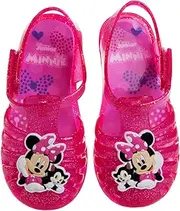 [Disney] Girls Favorite Characters Jelly Sandals - Ballet Summer Slides Beach Water Slip On (Pink/blue) (Toddler/Little Kid)