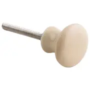 Minimalist Round Ceramic Cabinet Knob, Cream White
