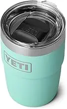 YETI Rambler 8 oz Stackable Cup, Stainless Steel, Vacuum Insulated Espresso Cup with MagSlider Lid (Seafoam)
