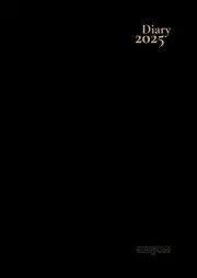 2025 Diary A4 Day to a Page: Full Page - Soft Cover: Black - Hourly - No Spiral