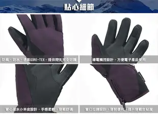 歐都納 A-A1738 GORE-TEX 防水透氣手套 可觸控式 (女)