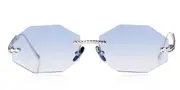 Anna-Karin Karlsson CHAIN NEST SUN - OCTAGONAL White Gold Blue Women’s Sunglasses Silver Size 54