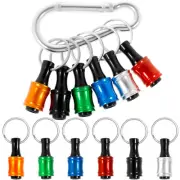 12x 1/4 Inch Hex Shank Screwdriver Bit Holder Keychain Bit Holder Extension Bar