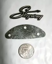 New Old Stock NOS, Lrg Skyway Luggage Metal Logo Luggage Emblem Logo Replacement