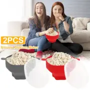 2Pcs Microwave Popcorn Maker Reusable Silicone Popcorn Popper with Lid and pafGf