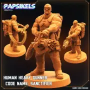 Heavy Gunner Sanctifier | Cyberpunk | Papsikels | 32mm scale