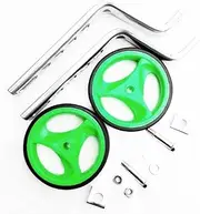 Adjustable 12" 14" 16" 18" 20" Kids Bike Training Wheel, Kids Bike Stabilizer, 1 Pair Bicycle Kids Children Bike Safe Universal Training Wheels (Green)