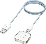 [NEWDERY] Charger Cable for Fitbit Sense/Sense 2/Versa 3/4 & for Pixel Watch 2/3, Premium Braided USB C Detachable Charging Dock, Durable Replacement Magnetic Cord for Smartwatch, 3.3Ft/1M