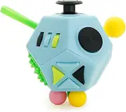 YUDOTE Fidget Toy 12 Sides Hand Dodecahedron Toys, Every Day Carry Fidgets Devices Relieves Stress and Anxiety Antidepression - for Children and Adult, Blue