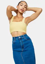 Lemon Left On Read Ribbed Bralette Top