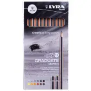 Lyra Graduate Graphite Pencils 12/Pkg-Assorted Sizes (Pack of 1)