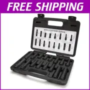 16-Piece Locking Lug Nut Key Set - Durable Chrome Vanadium Steel for Mechanics