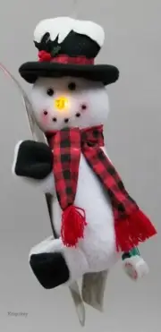 St Nicholas Square Christmas Winter Snowman LED Wine Bottle Hugger NWT