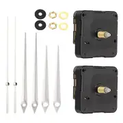 2Set Quartz Clock Movement 1/2" Movement Shaft for 2-3mm Clock Dial Thick Silver