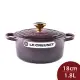 Le Creuset 琺瑯鑄鐵典藏圓鍋 18cm 1.8L 無花果 金頭 法國製