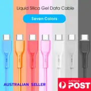 3A Type C USB Micro iPhone Charge USB Cable Fast Charging Liquid Silicone 1m, 2m