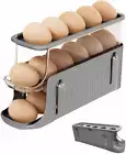 Egg Holder Rolling Organizer Container for Frige Space Saving Storage Dispenser