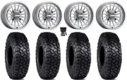 MetalFX Delta CC 15" Wheels Gm 30" Intersect Tires Kawasaki Mule Pro FXT KRX