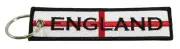 ENGLAND Flag Key Chain, 100% Embroidered - St George's Cross World Cup