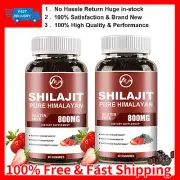 2 Packs Shilajit Supplement Gummies, Fulvic Acid Energy, Brain, Immunity Support